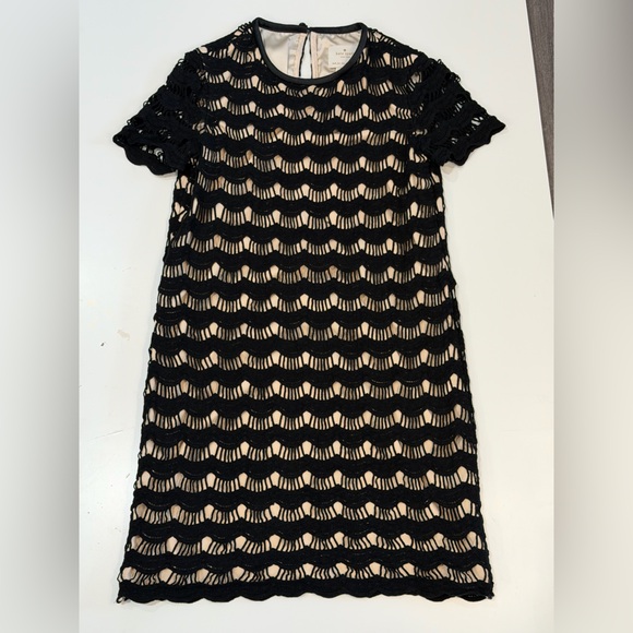 kate spade Dresses & Skirts - Kate Spade Black Crochet-Style Lace Occasion Dress Knee Length Lined Size Small🖤